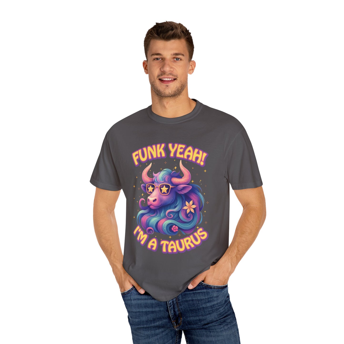 Funk Yeah I’m a Taurus Groovy Tee – Multicolor Retro Zodiac Shirt