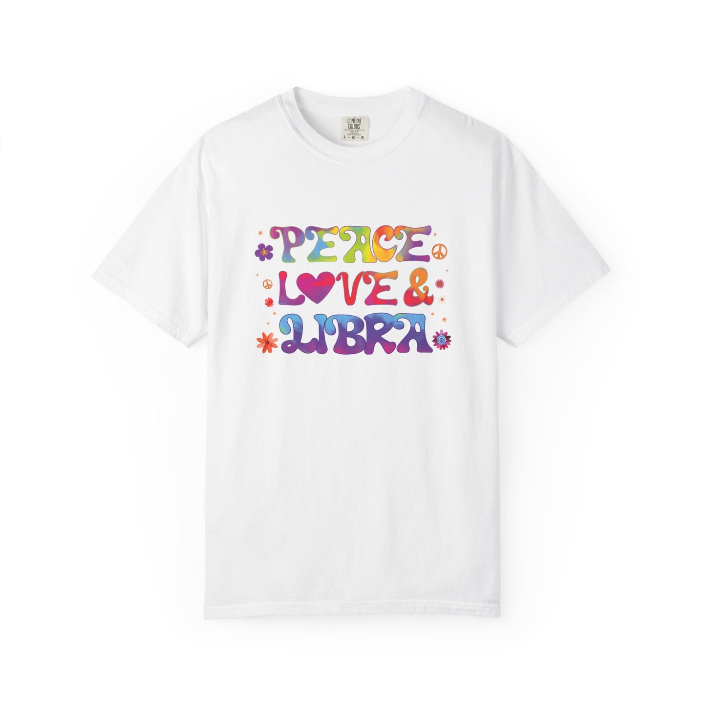 Peace Love & Libra – Groovy 70s-Inspired Zodiac Tee