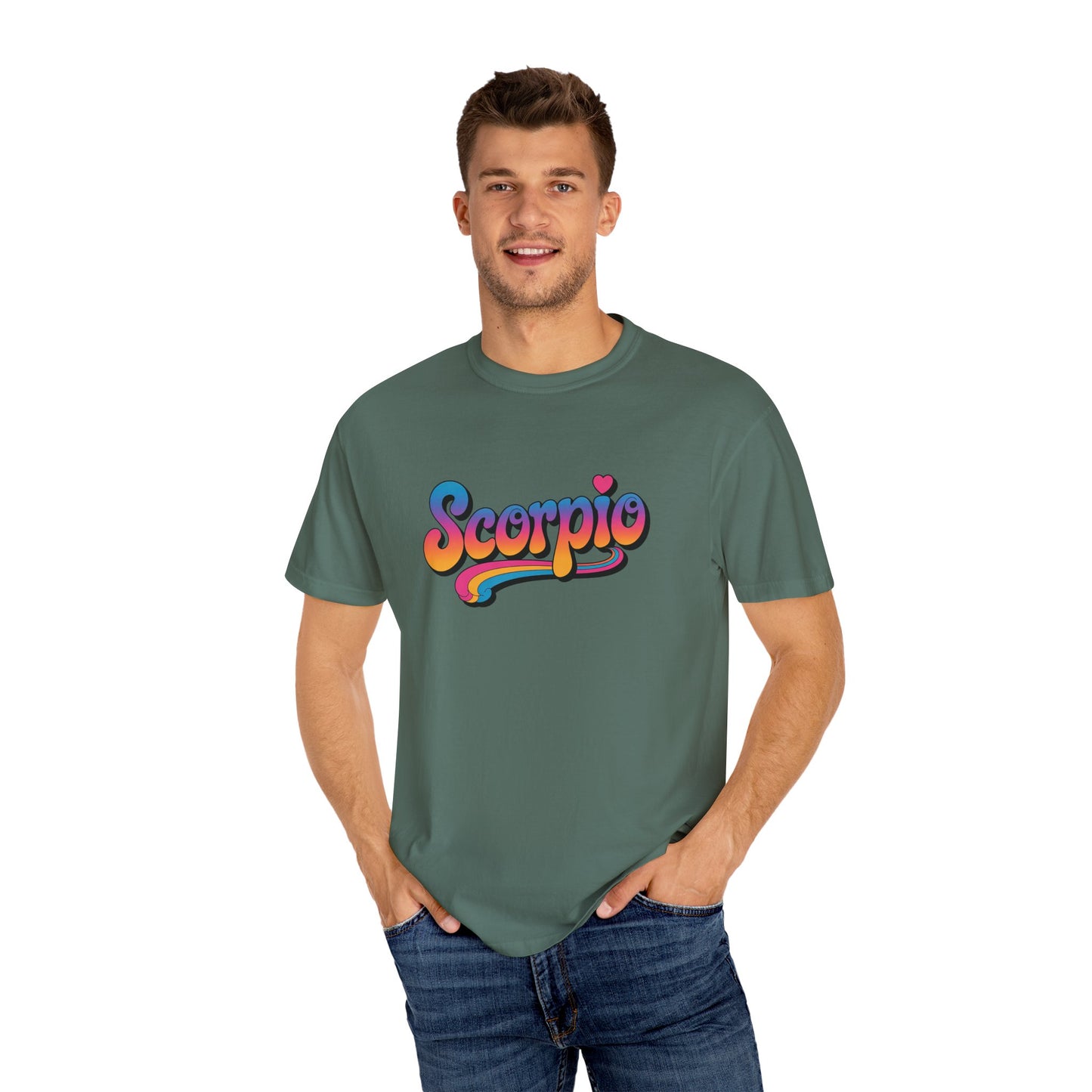 Scorpio Retro Groovy Tee – Multicolor Zodiac Shirt