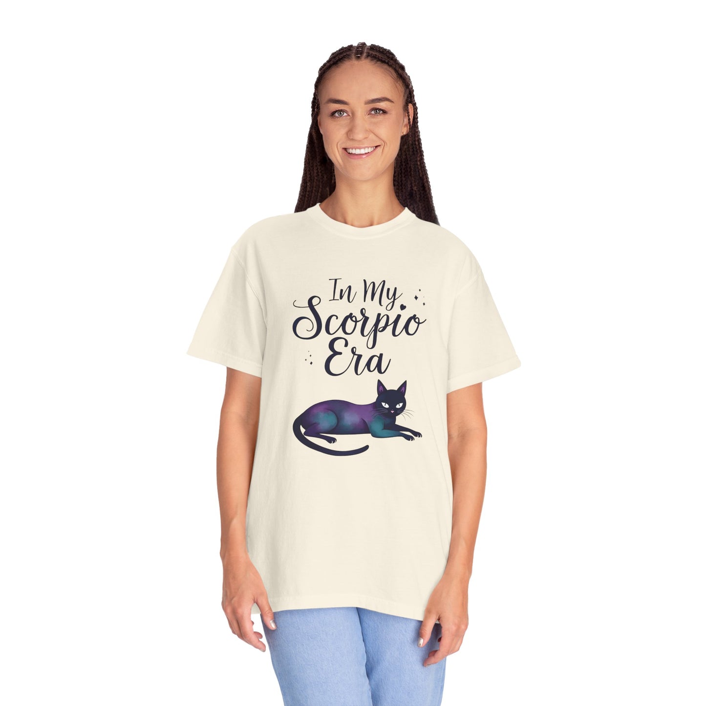 In My Scorpio Era – Mystical Black Cat Tee for the Zodiac Baddie