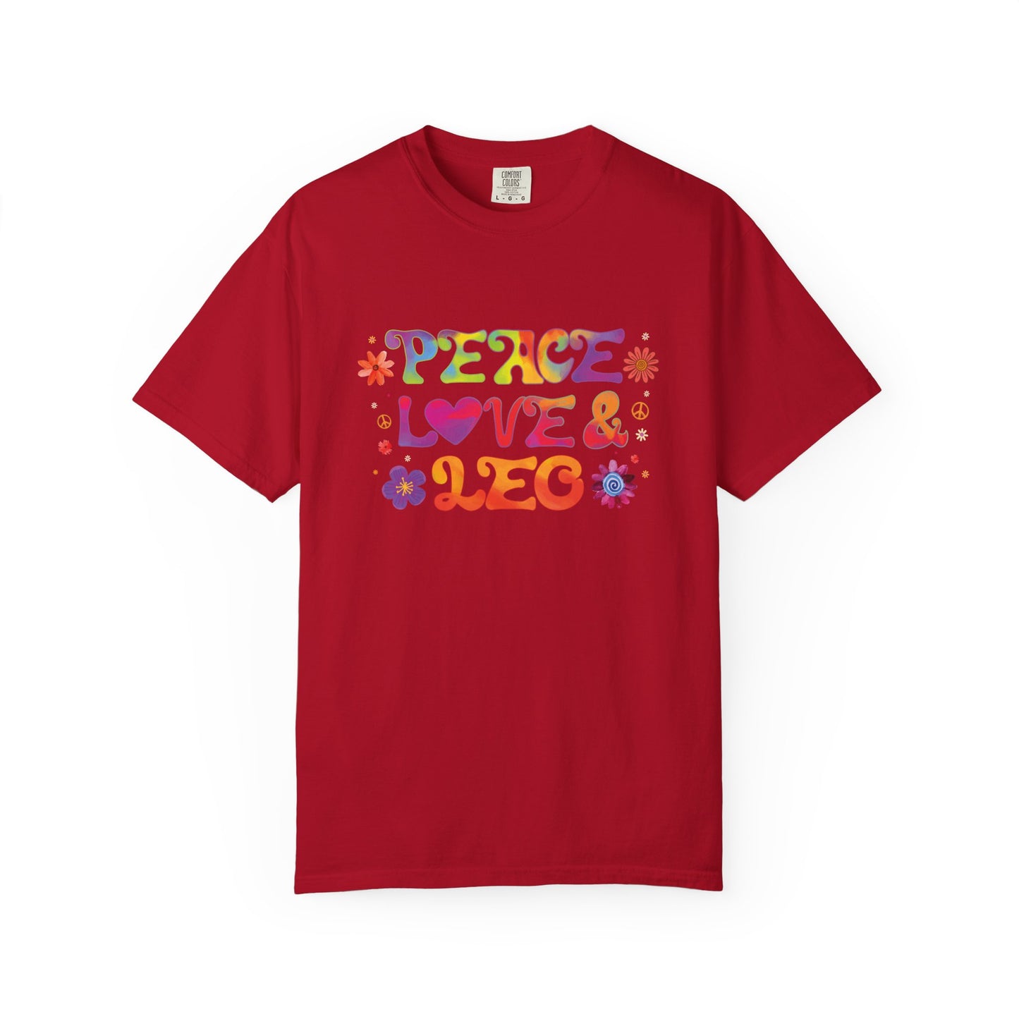 Peace Love & Leo - Retro Groovy Astrology Tee