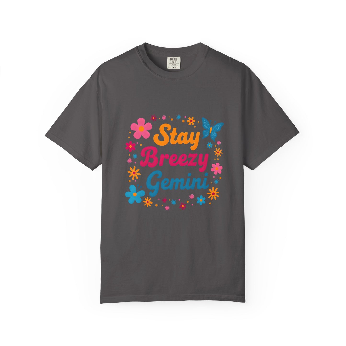 Stay Breezy Gemini Tee β Groovy Flower Power Zodiac Shirt