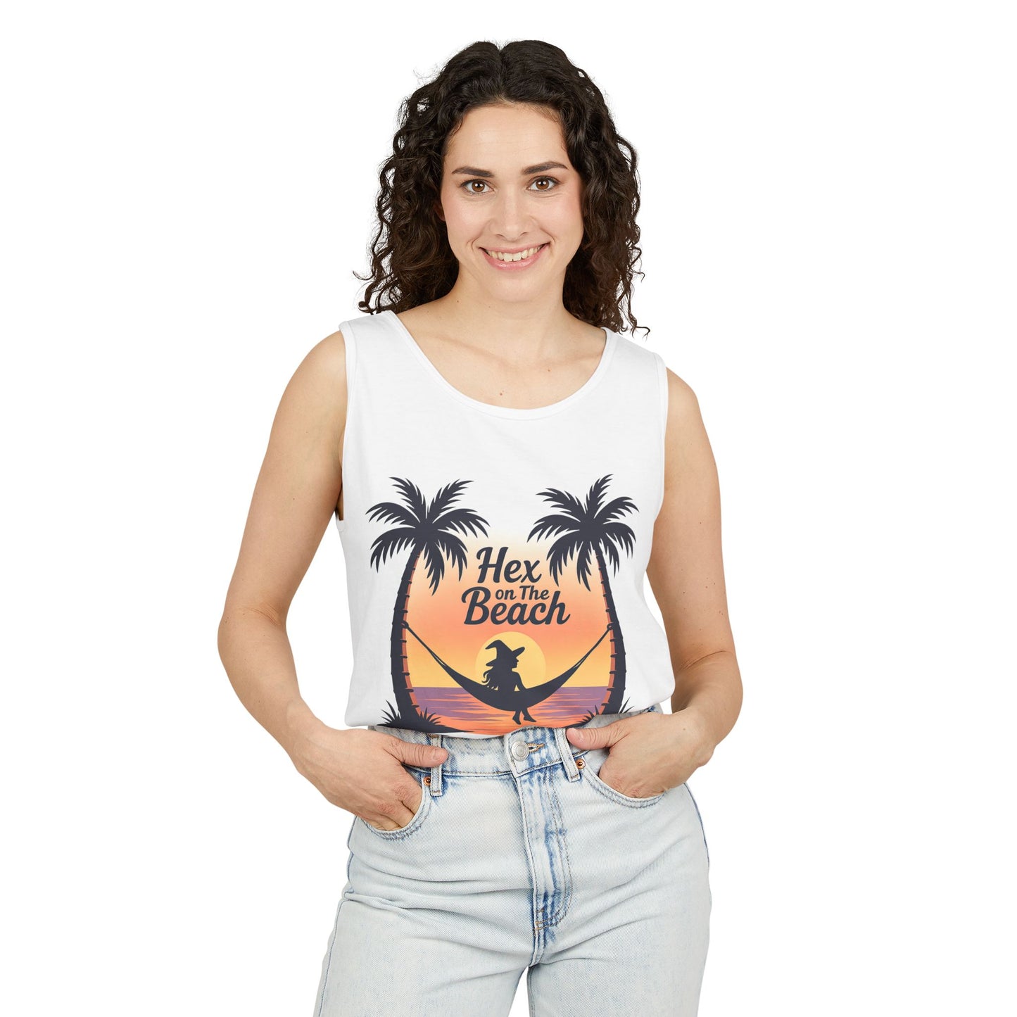 Hex on the Beach Tank – Wicked Retro Witchcore Shirt