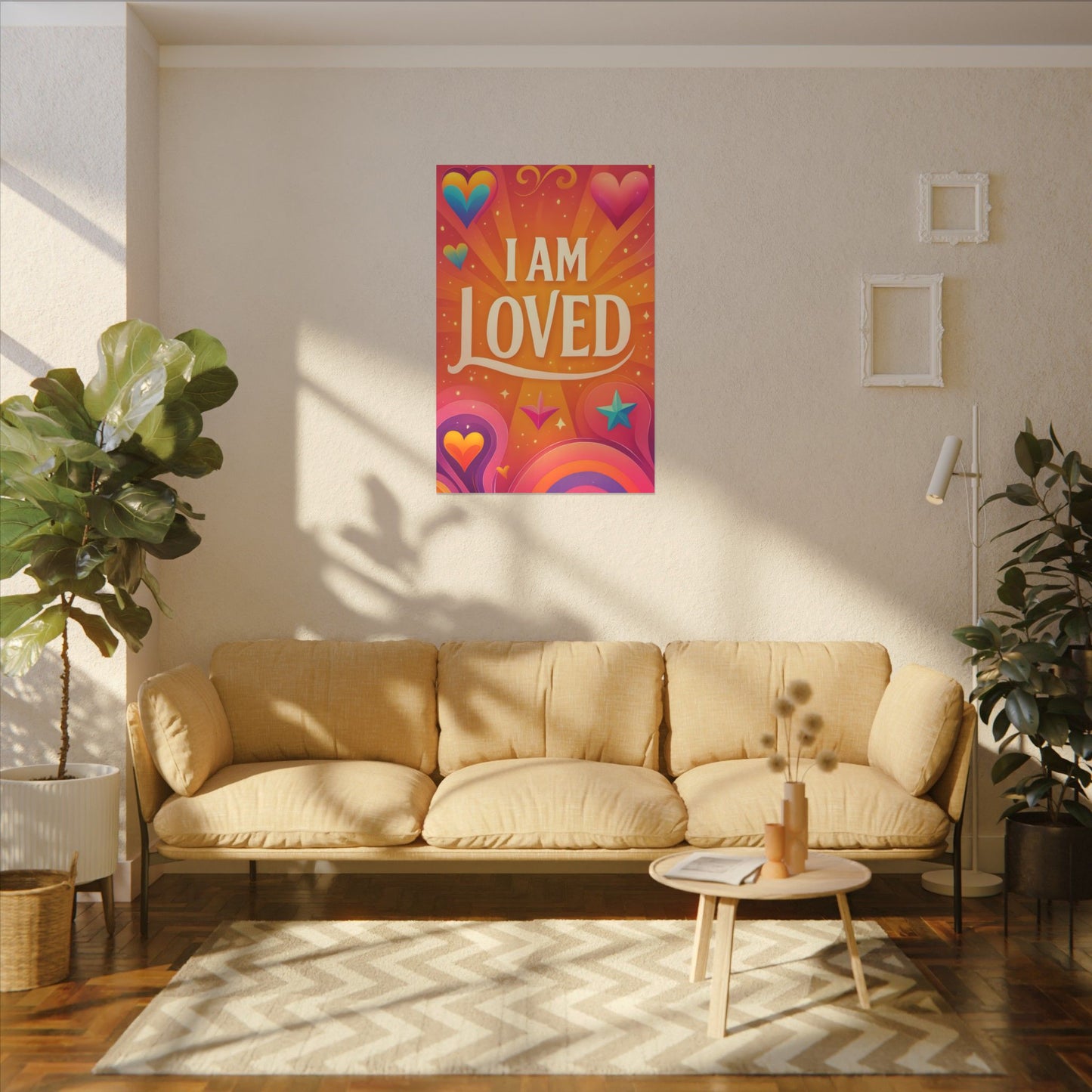 I AM LOVED – Colorful Affirmation Wall Art