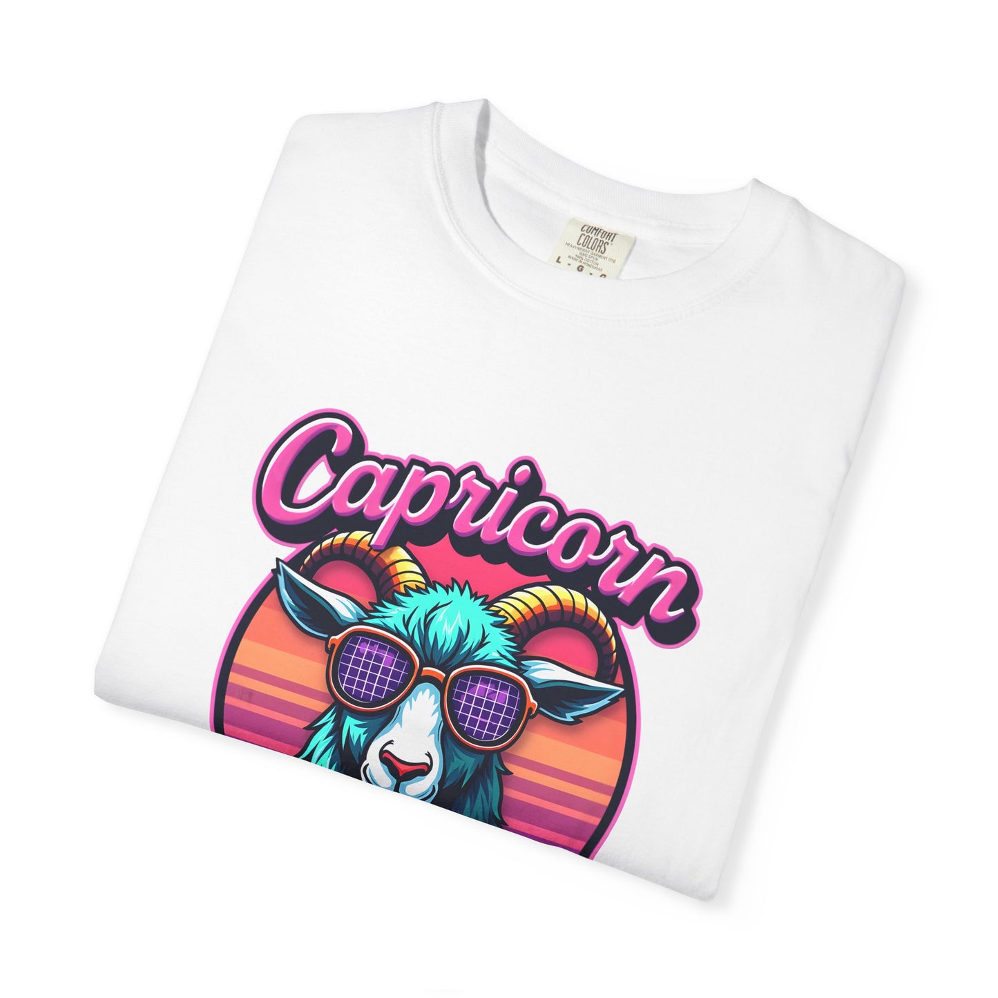 Capricorn The G.O.A.T – Vaporwave Retro Zodiac Tee