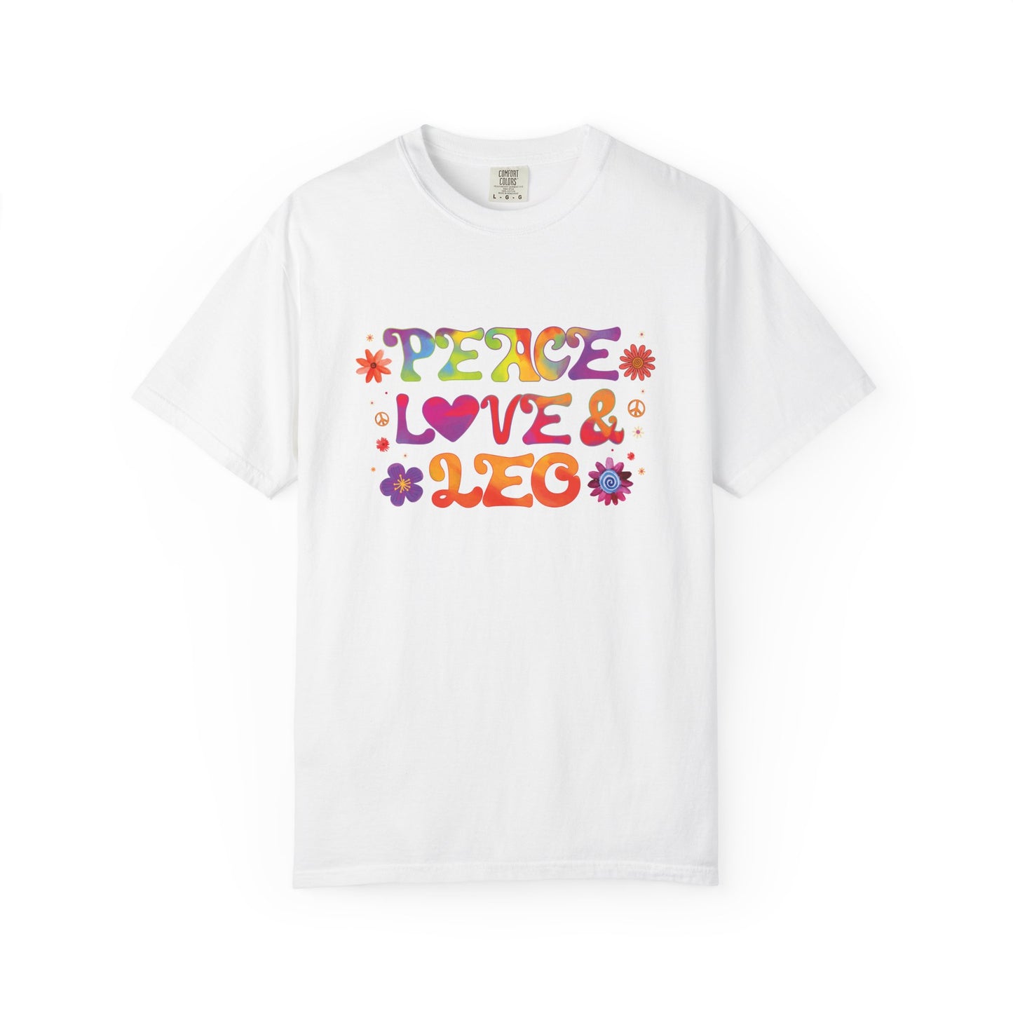 Peace Love & Leo - Retro Groovy Astrology Tee