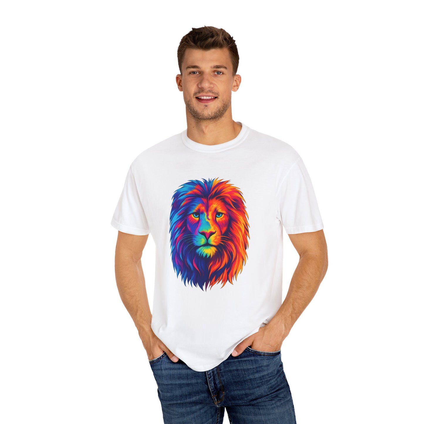Rainbow Lion Tee – Vibrant & Fierce
