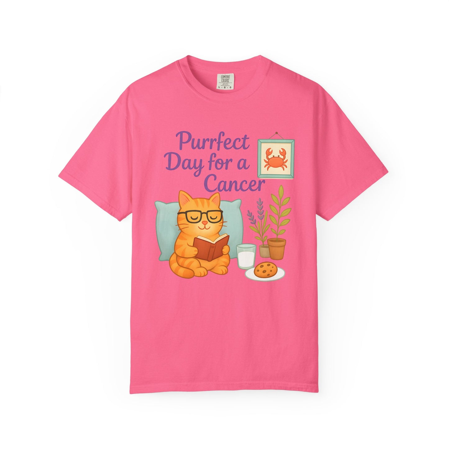 Purrfect Day for a Cancer – Funny Zodiac Cat Tee
