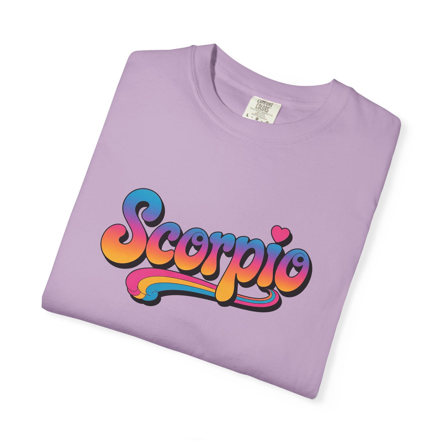 Scorpio Retro Groovy Tee – Multicolor Zodiac Shirt