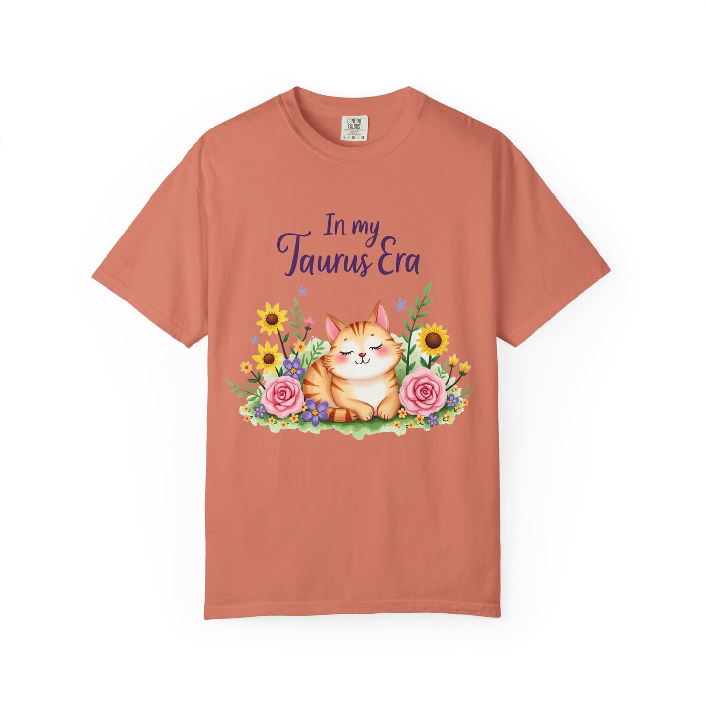 In My Taurus Era Tee – Colorful Zodiac Cat Shirt