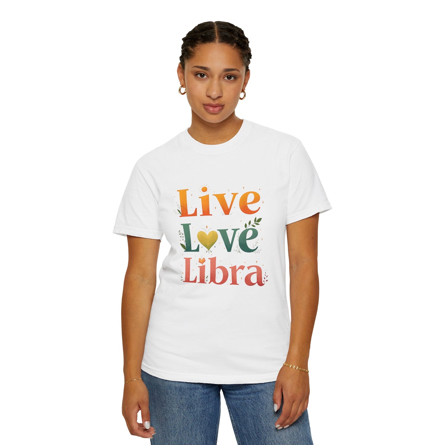 Live Love Libra Tee β Colorful Zodiac Shirt