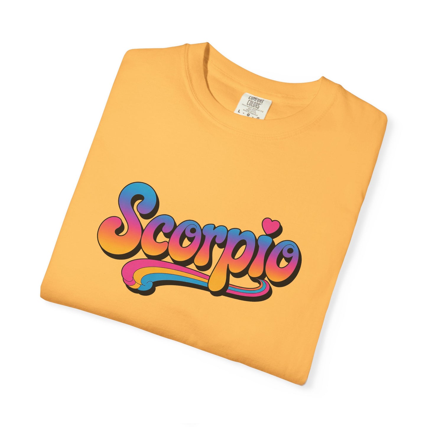 Scorpio Retro Groovy Tee – Multicolor Zodiac Shirt