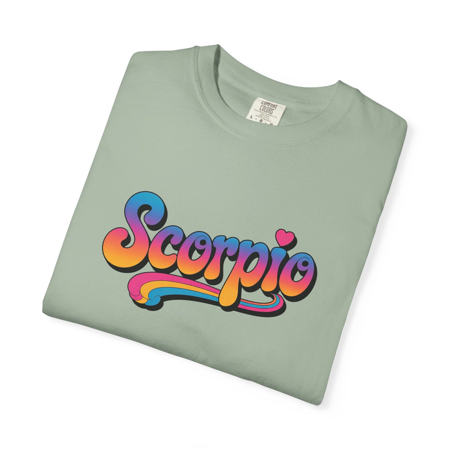 Scorpio Retro Groovy Tee – Multicolor Zodiac Shirt