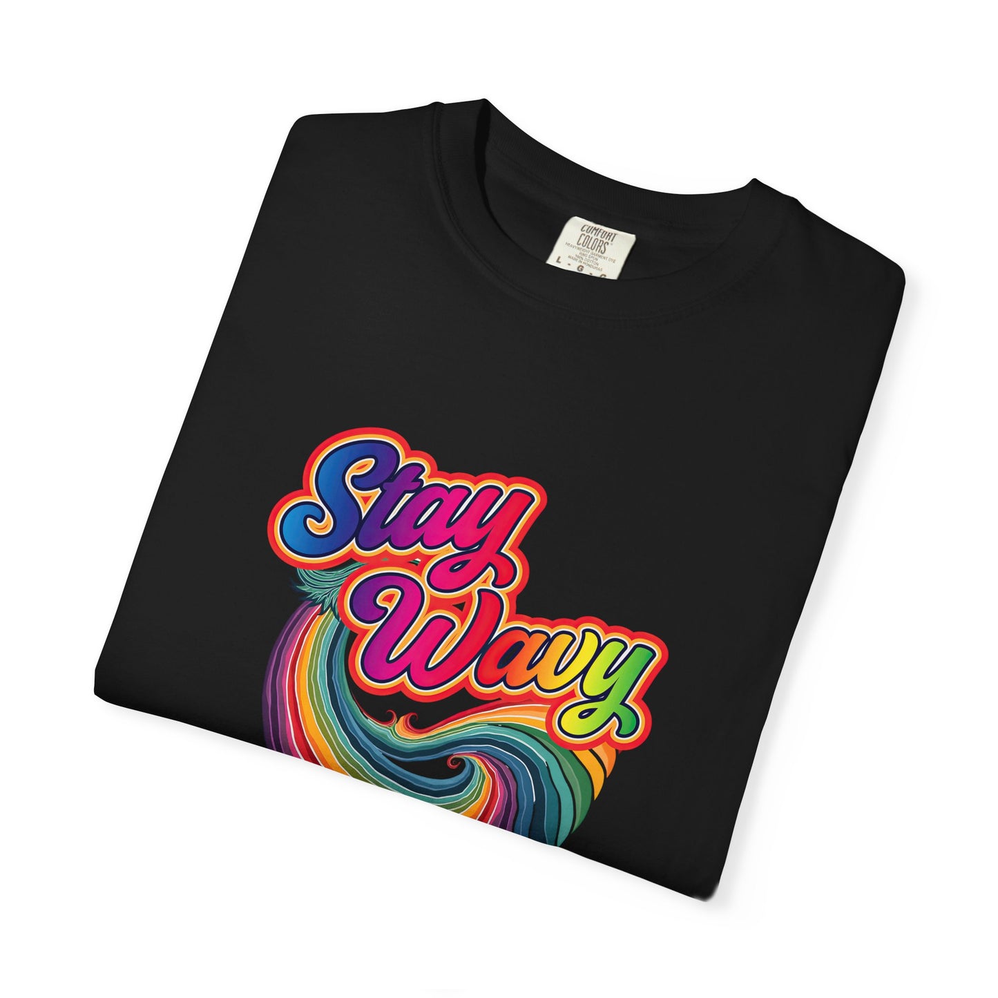 Stay Wavy Pisces – Retro Rainbow Vibes Zodiac Tee