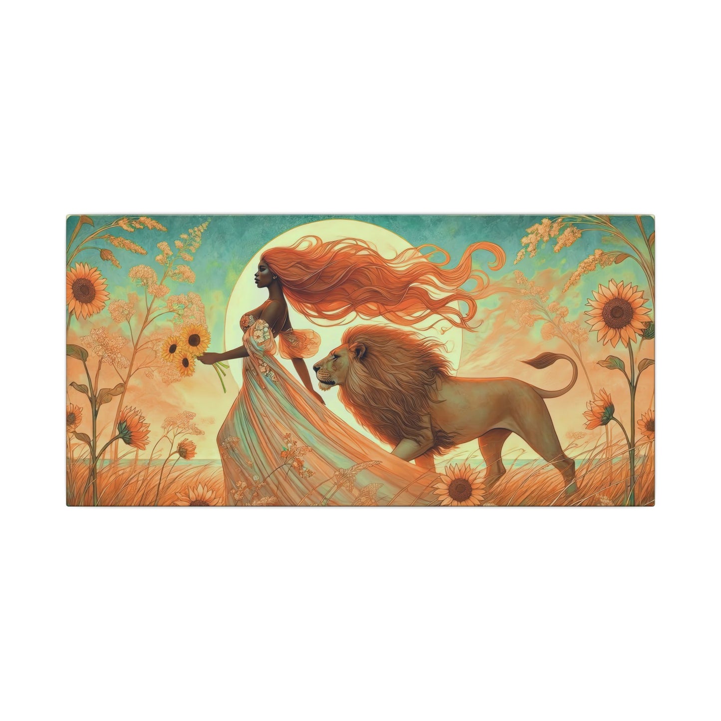 Leo Radiance – Regal Majesty Zodiac Canvas Wall Art