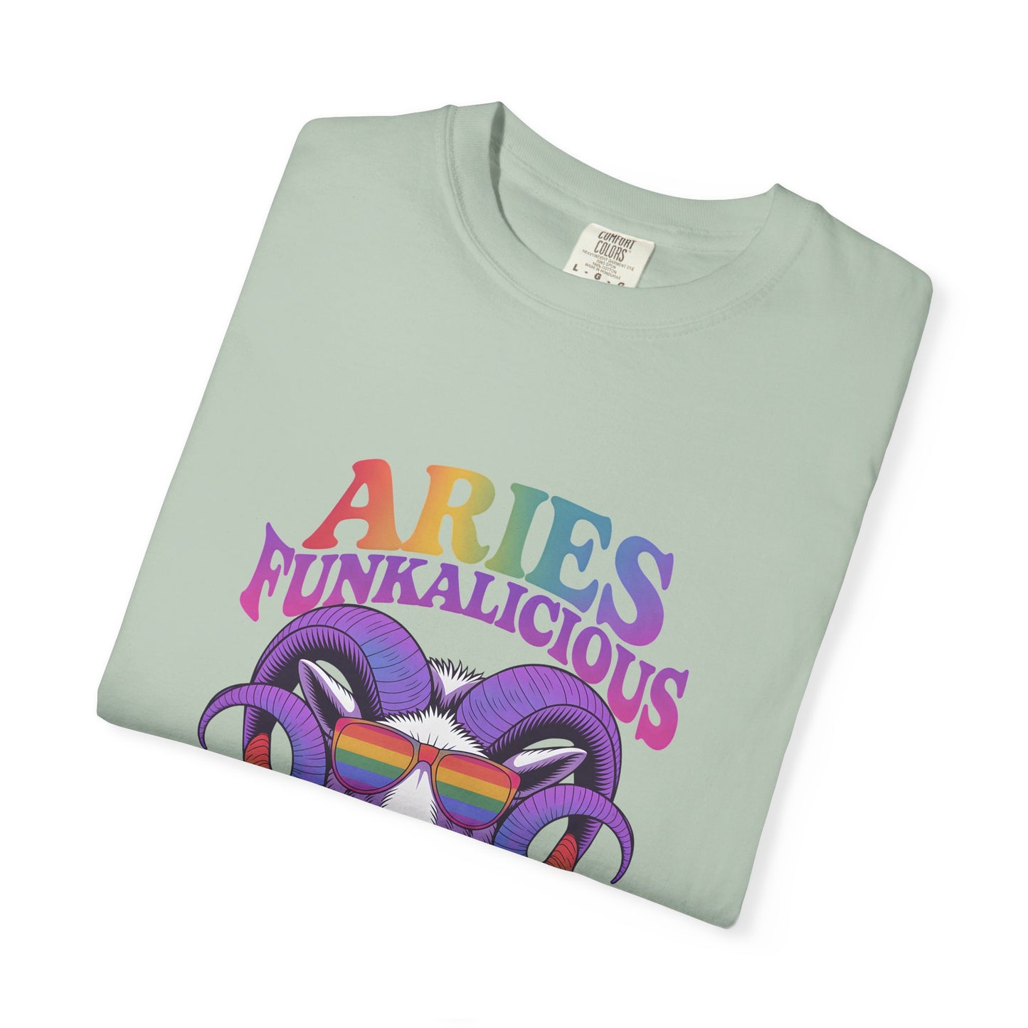 Aries Funkalicious – Rainbow Retro Ram Zodiac Tee
