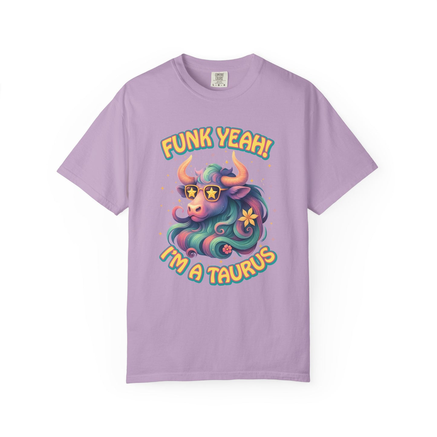 Funk Yeah I’m a Taurus T-Shirt | Cool Retro Taurus Graphic Tee | Comfort Colors 1717 | Astrology Shirt for Earth Signs