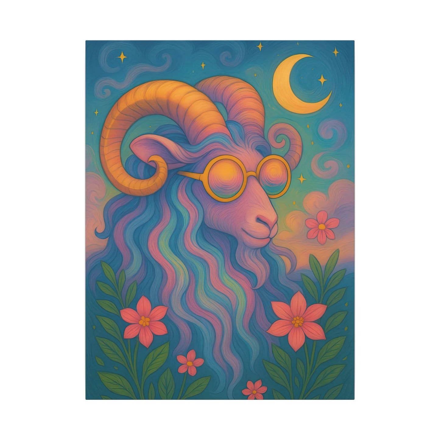 Aries Dream - Radiant Retro Ram Wall Art