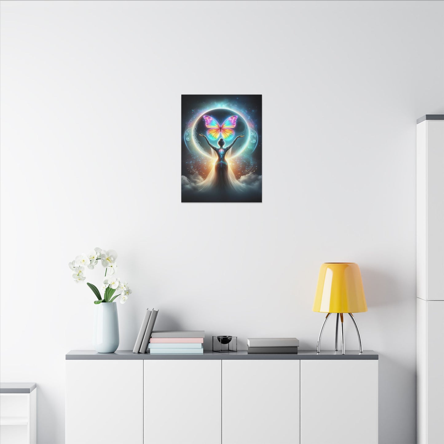 Butterfly Moon – Luminous Dream Wall Art