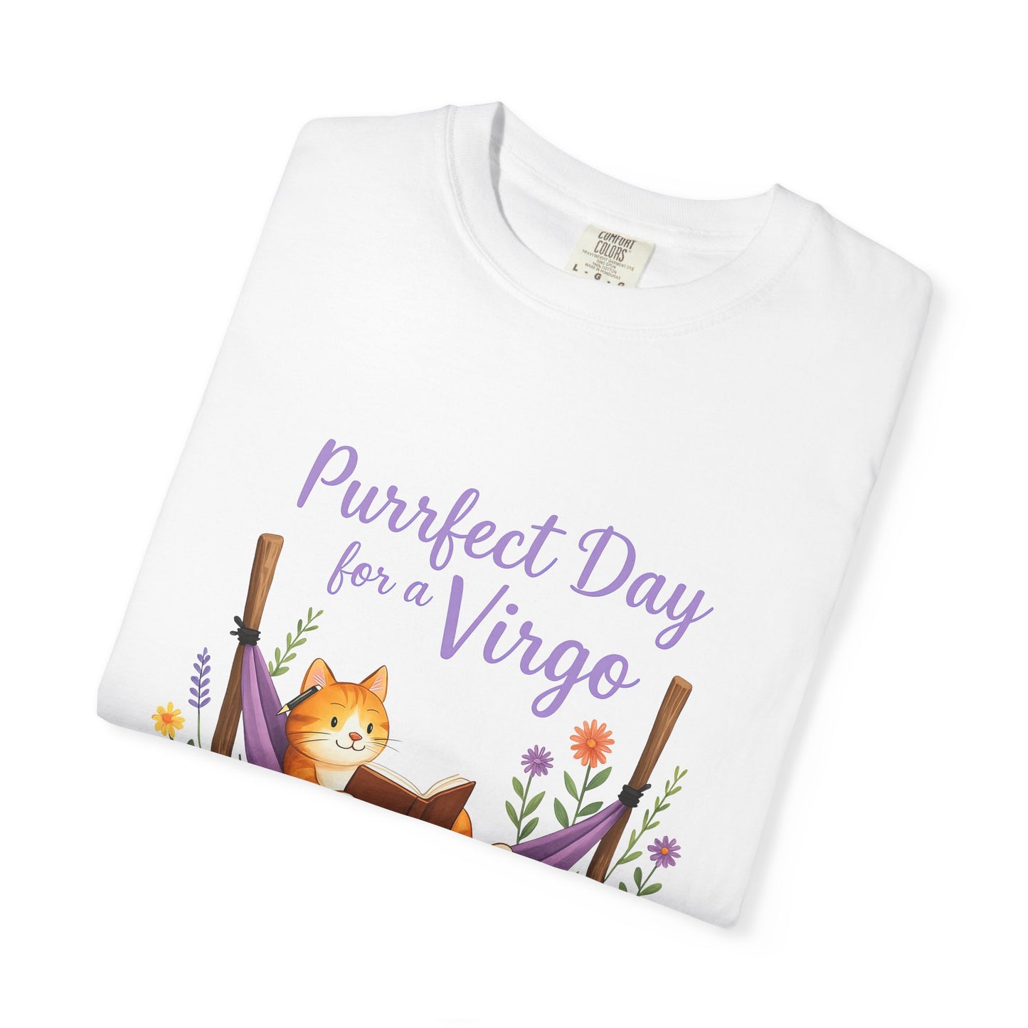Purrfect Day for a Virgo Tee β Colorful Zodiac Cat Shirt