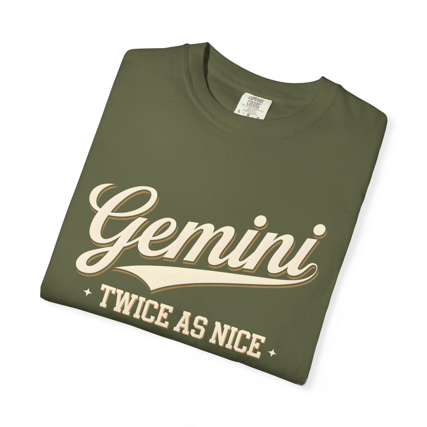 Gemini “Twice As Nice” Zodiac- Retro Astrology Tee - Unisex Graphic Shirt