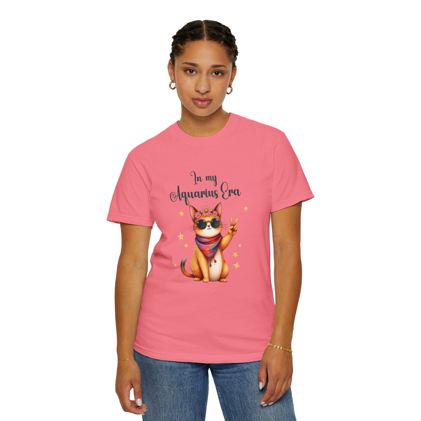 In My Aquarius Era Tee – Funny Zodiac Cat Shirt