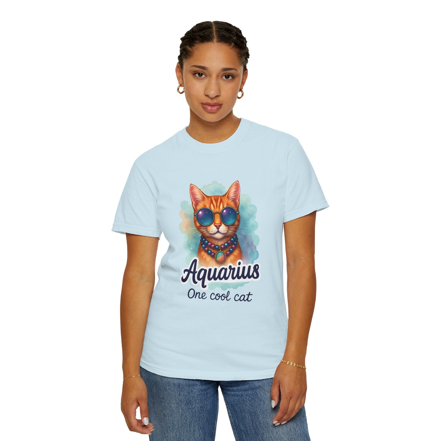 Aquarius One Cool Cat – Groovy Cosmic Kitty T-shirt