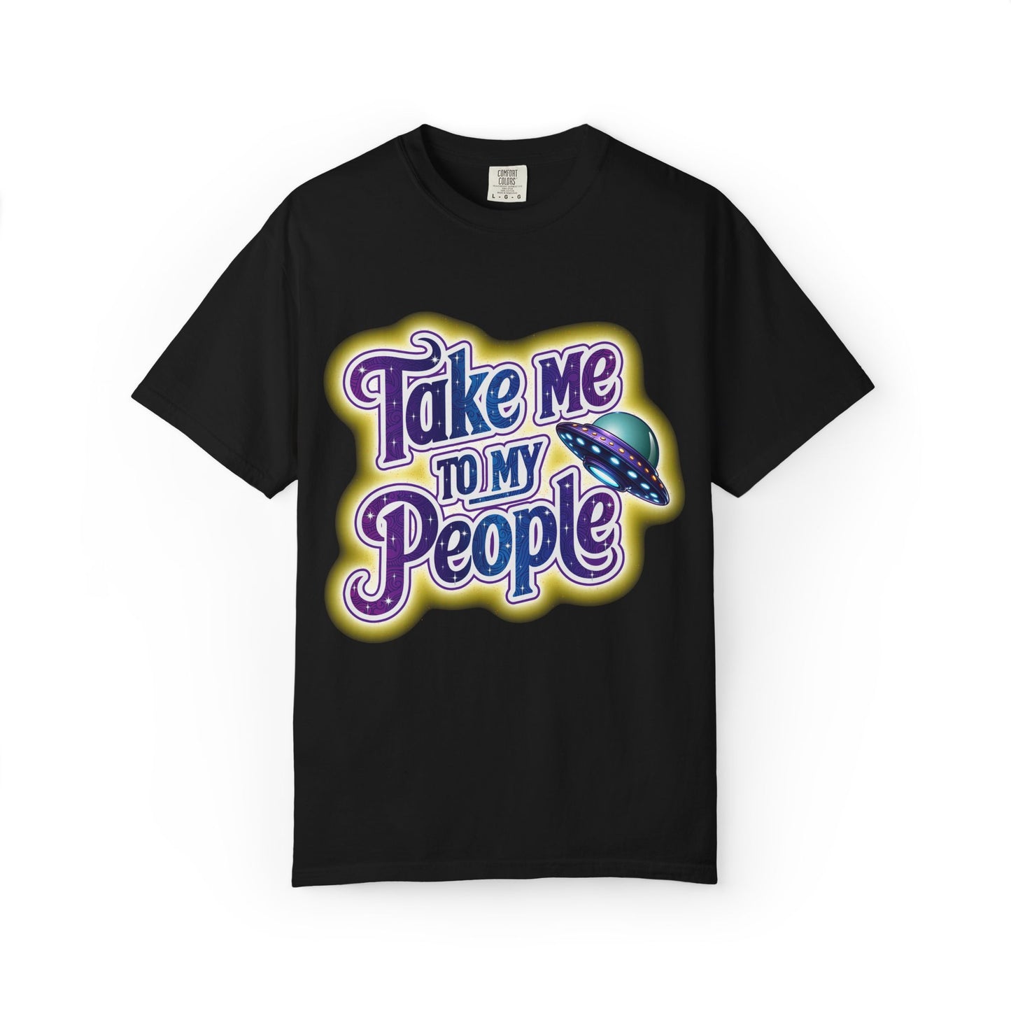 Take Me To My People Tee – Funny Retro UFO Shirt