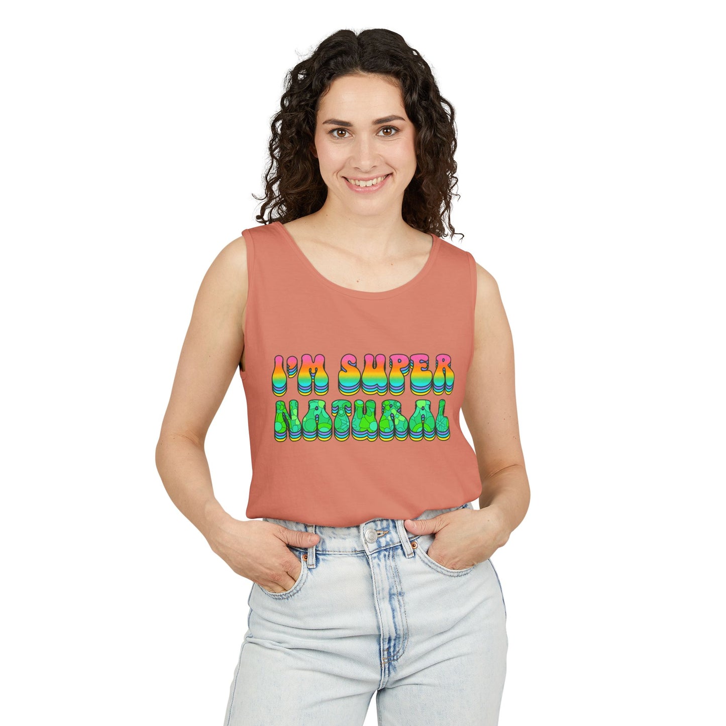 I'm Super Natural - Retro Affirmation virgo Tank Top (Unisex)