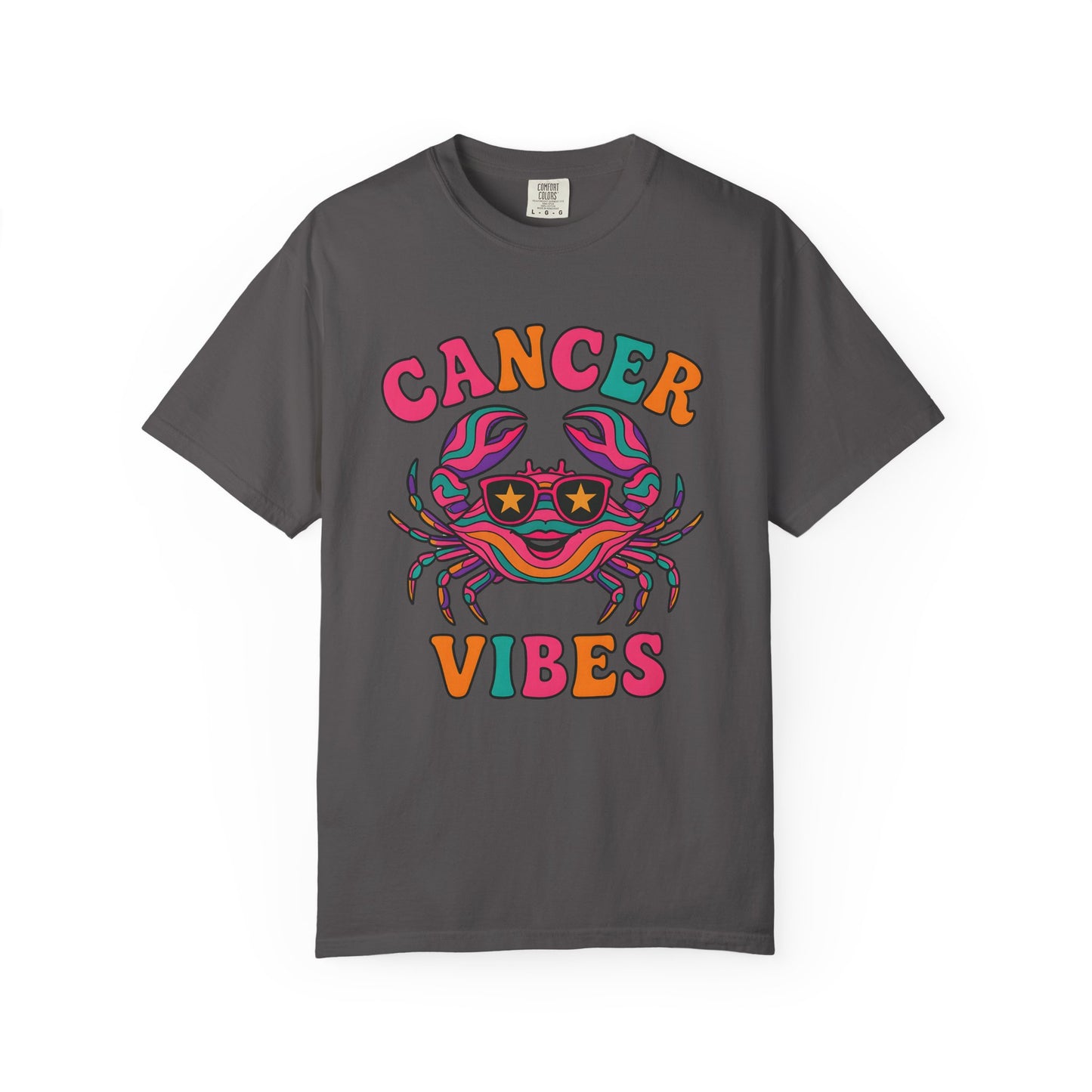 Cancer Vibes Tee – Colorful Retro Zodiac Shirt