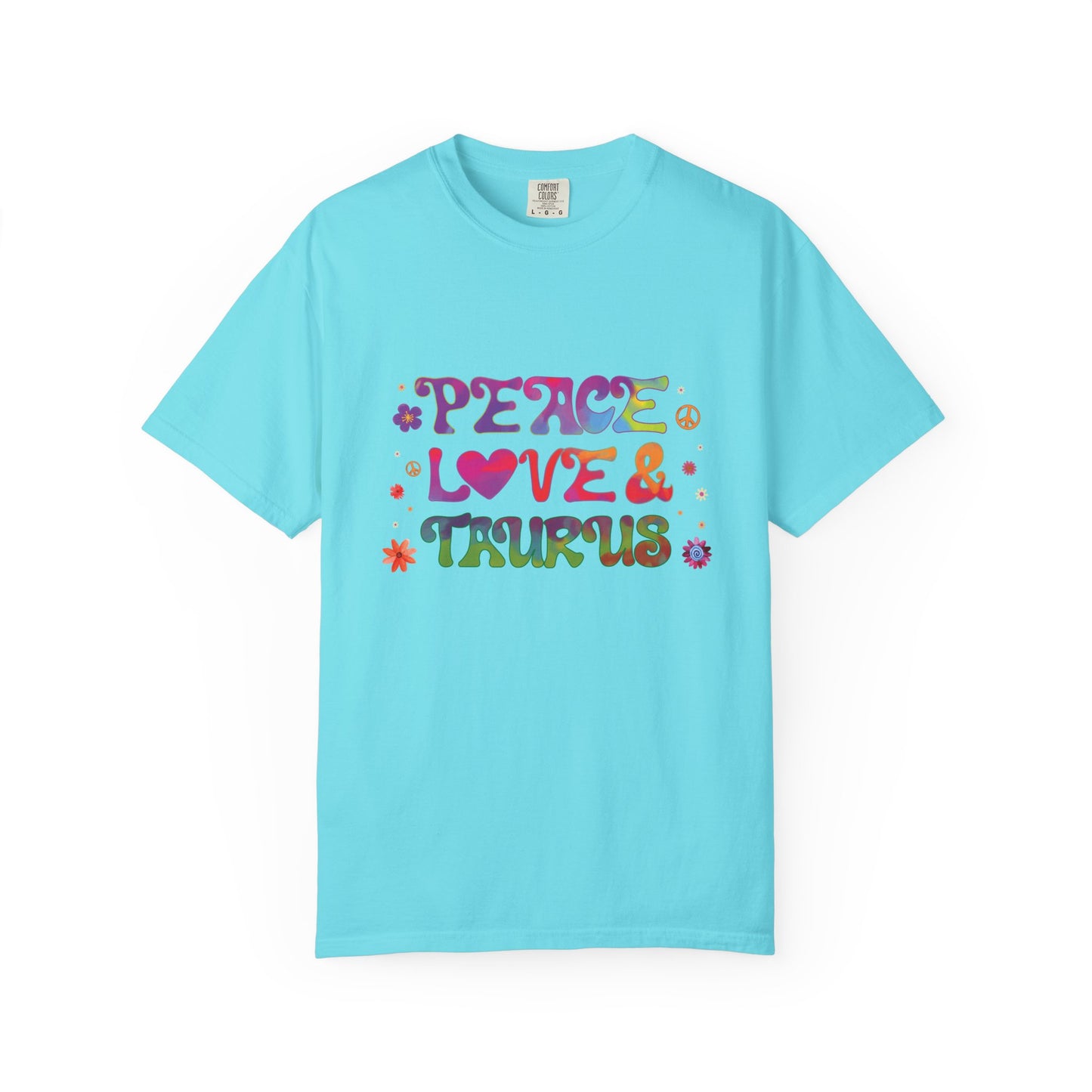 Peace Love & Taurus – Earthy Retro Zodiac Tee