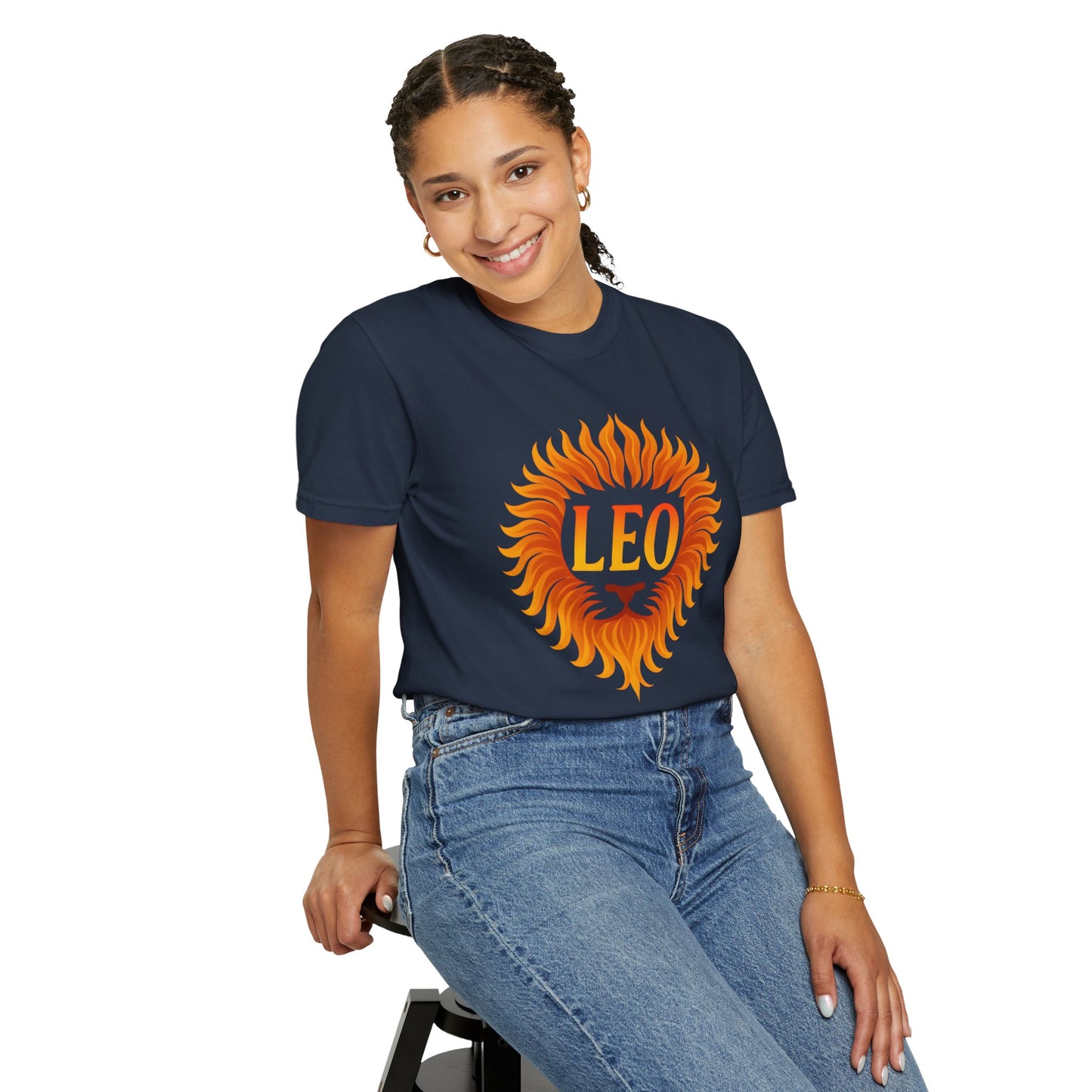 Leo Lion Flame Mane Tee - Vibrant Radiance
