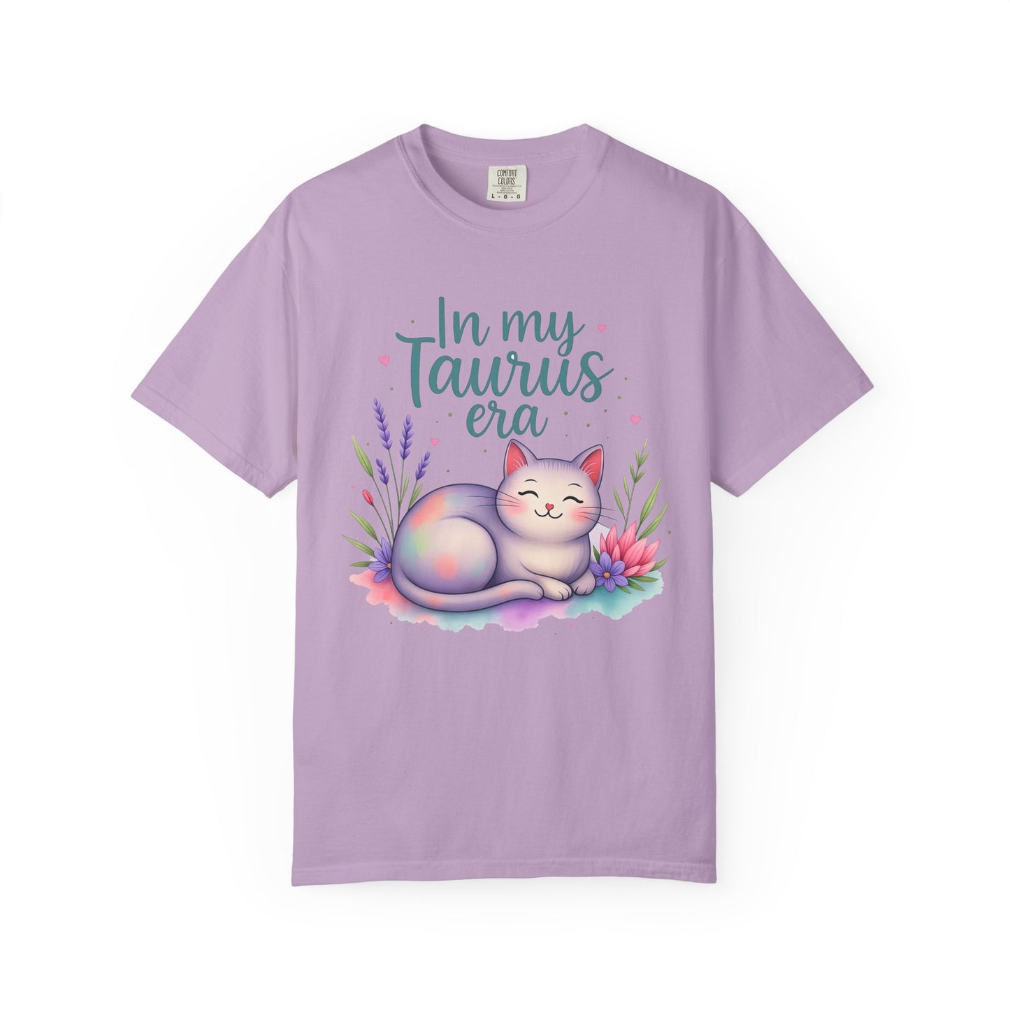 In My Taurus Era – Colorful Zodiac Cat Tee