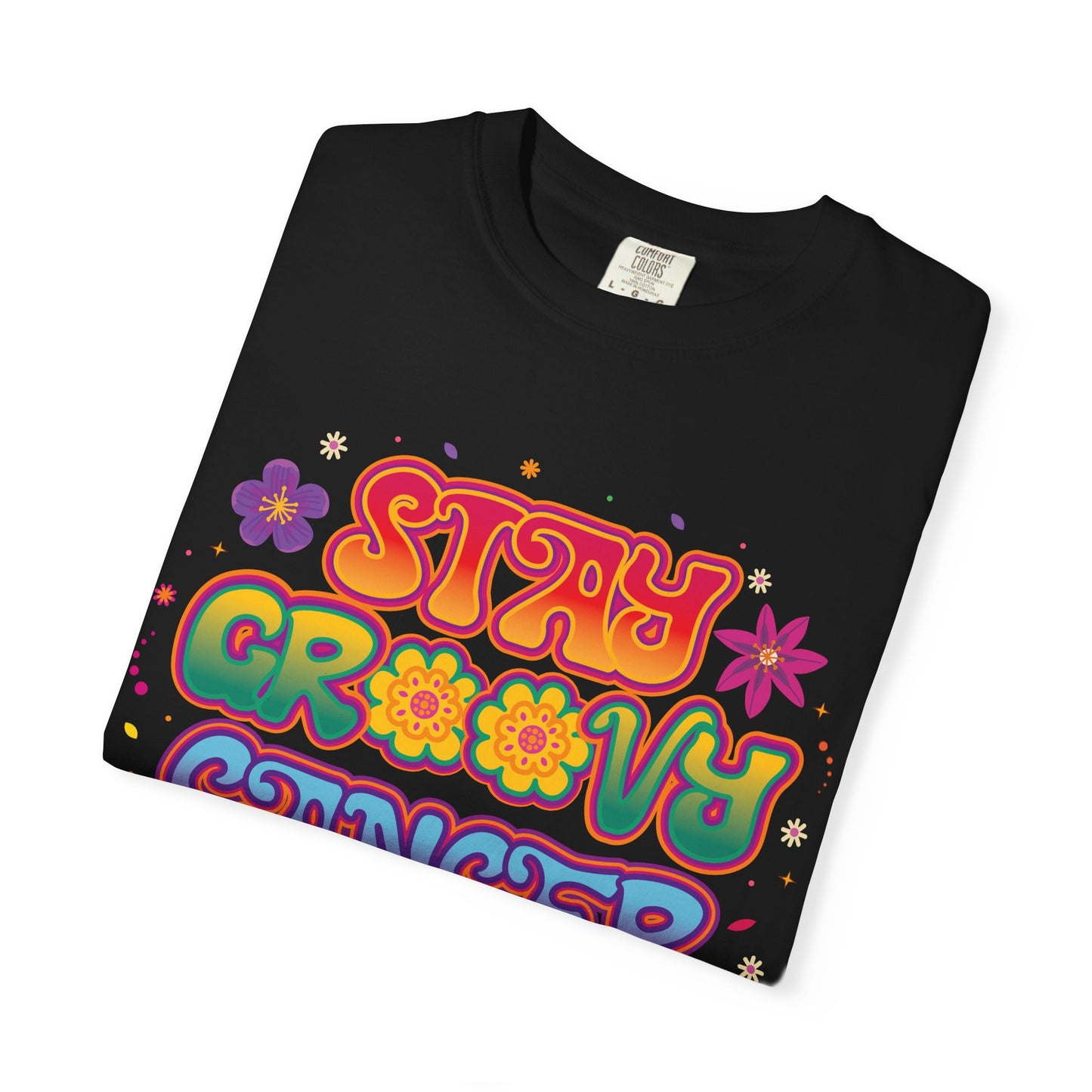 Stay Groovy Cancer Tee – Retro Colorful Zodiac Shirt