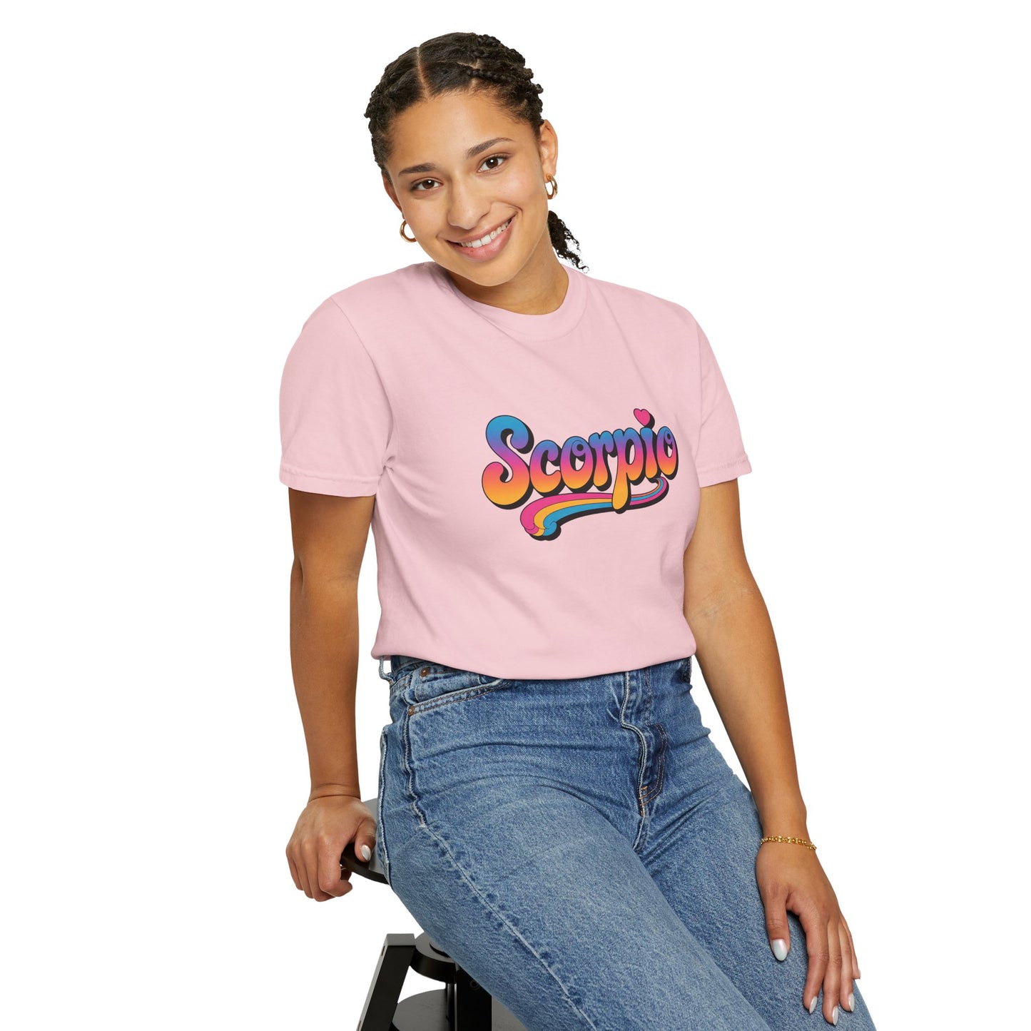 Scorpio Retro Groovy Tee – Multicolor Zodiac Shirt