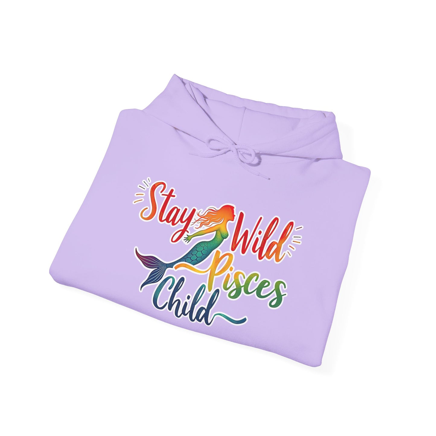 Stay Wild Pisces Child Hoodie | Rainbow Mermaid Astrology Sweatshirt | Cozy Zodiac Gift for Dreamers | Water Sign Starry Pullover | Mystical Pisces Apparel