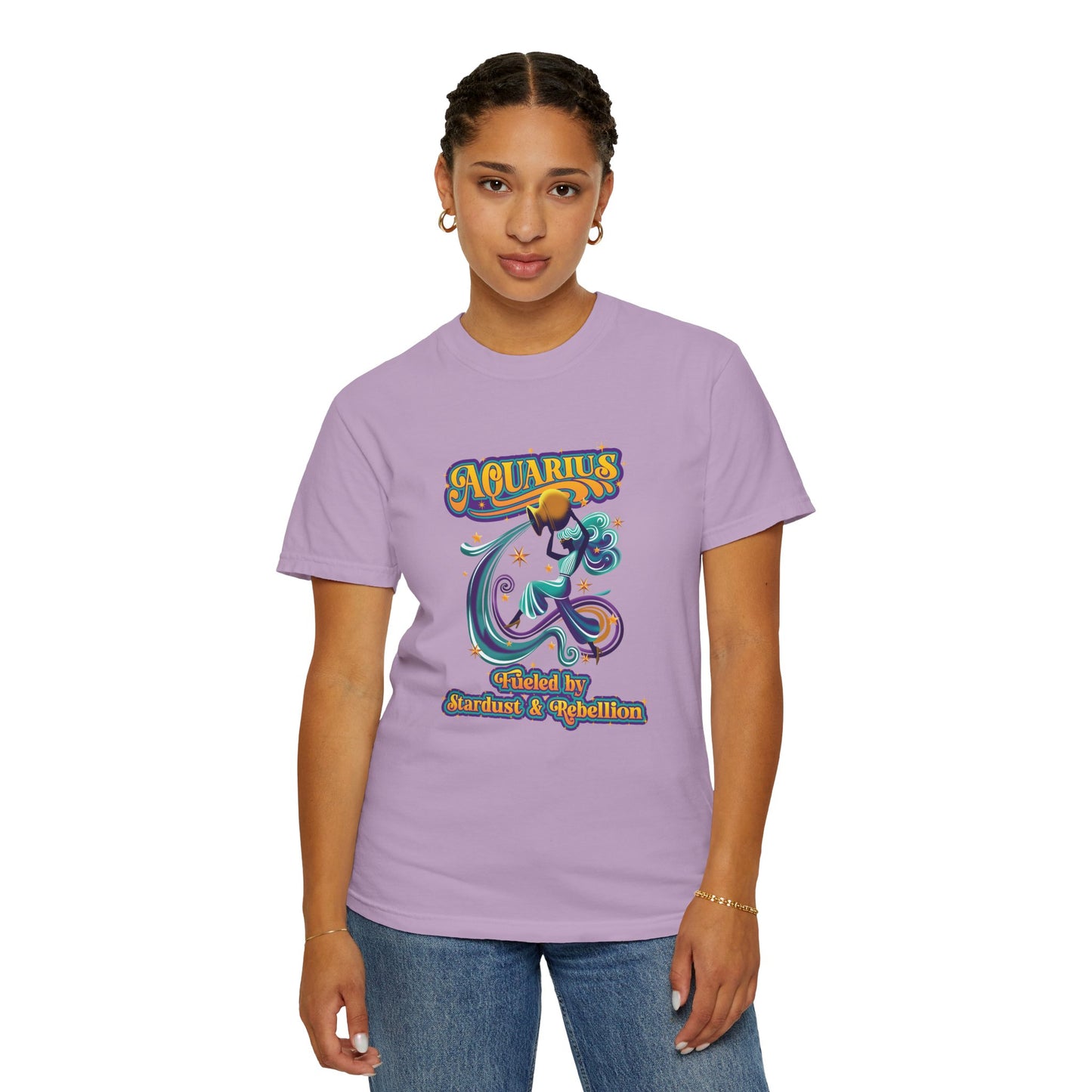 Aquarius Fueled by Stardust & Rebellion – Retro Rebel Tee