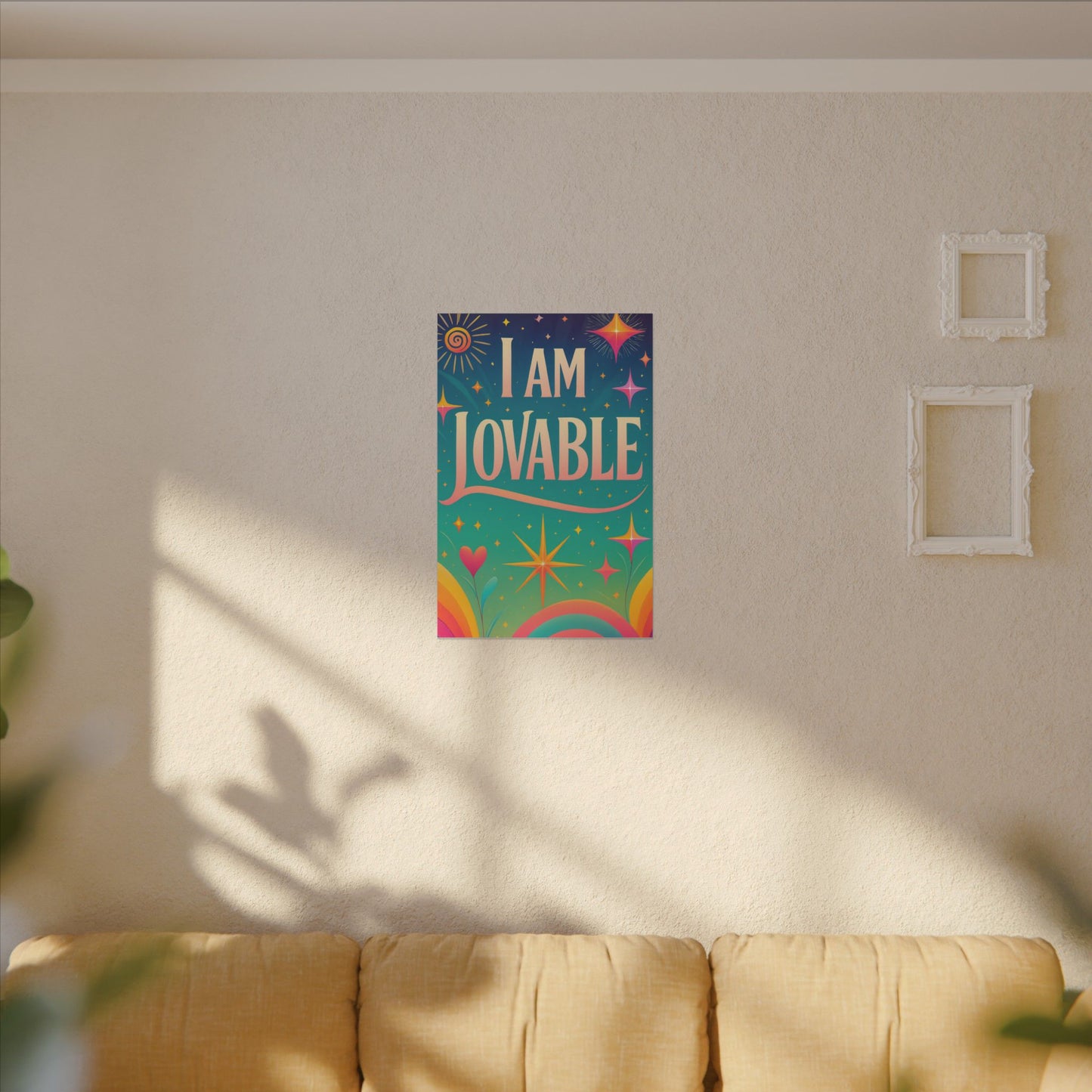 I AM LOVABLE - Colorful Affirmation Wall Art