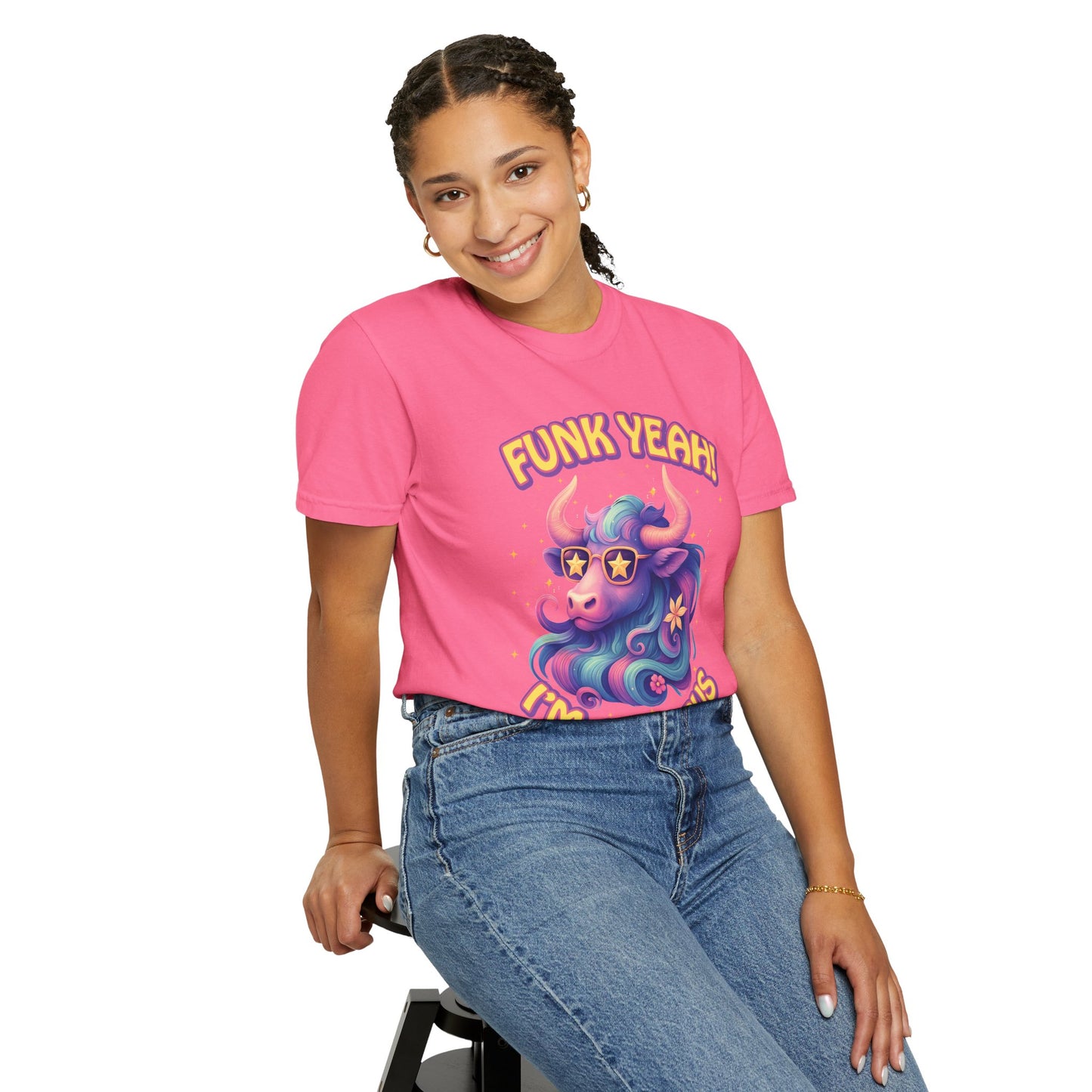 Funk Yeah I’m a Taurus Groovy Tee – Multicolor Retro Zodiac Shirt