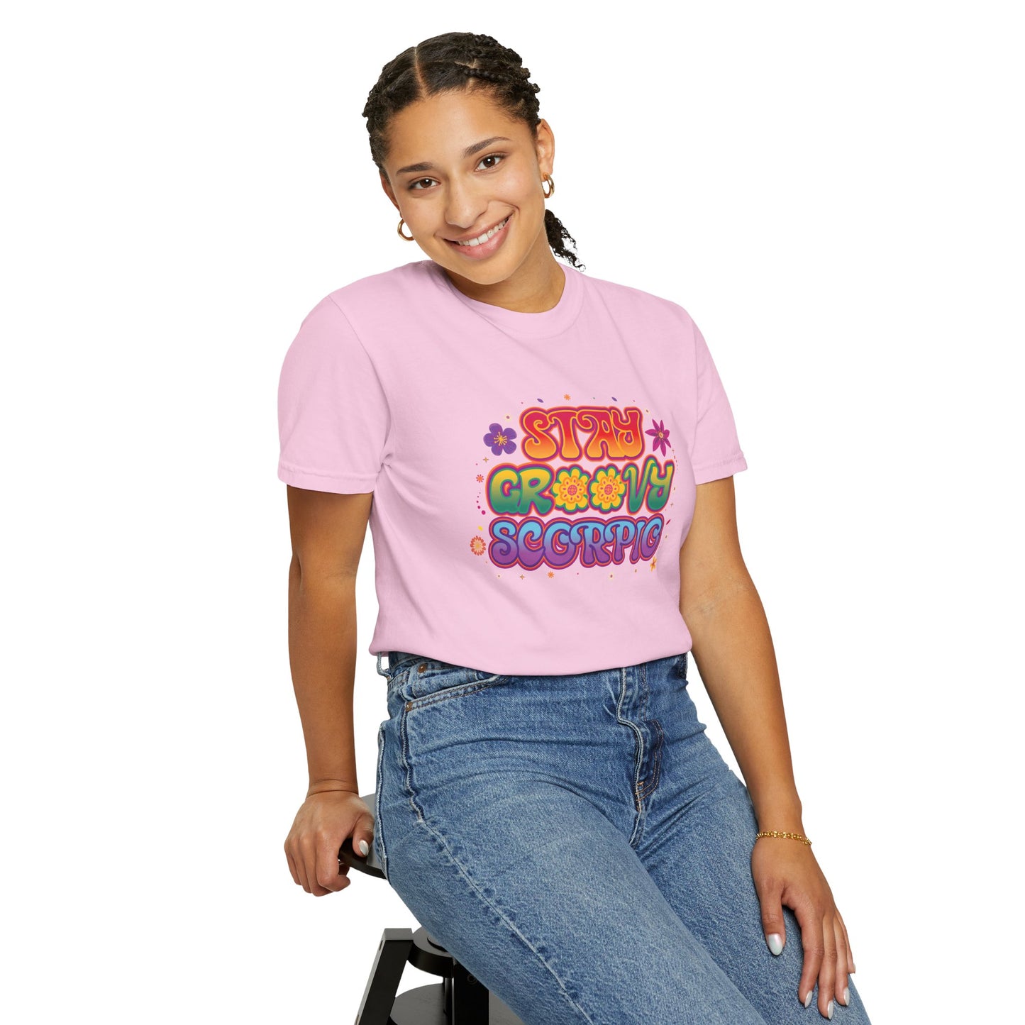 Stay Groovy Scorpio Tee β Groovy Flower Power Zodiac Shirt