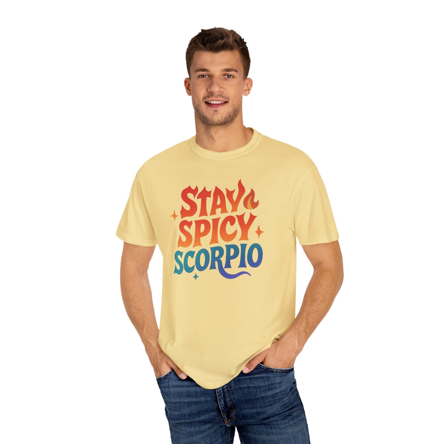 Stay Spicy Scorpio Tee – Colorful Zodiac Shirt