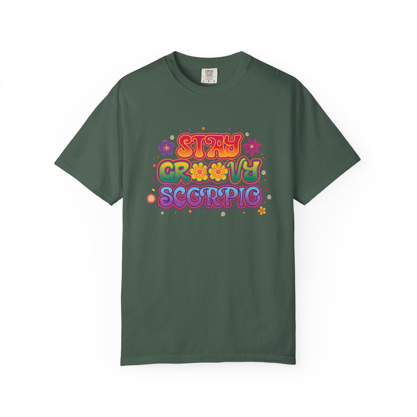Stay Groovy Scorpio Tee β Groovy Flower Power Zodiac Shirt