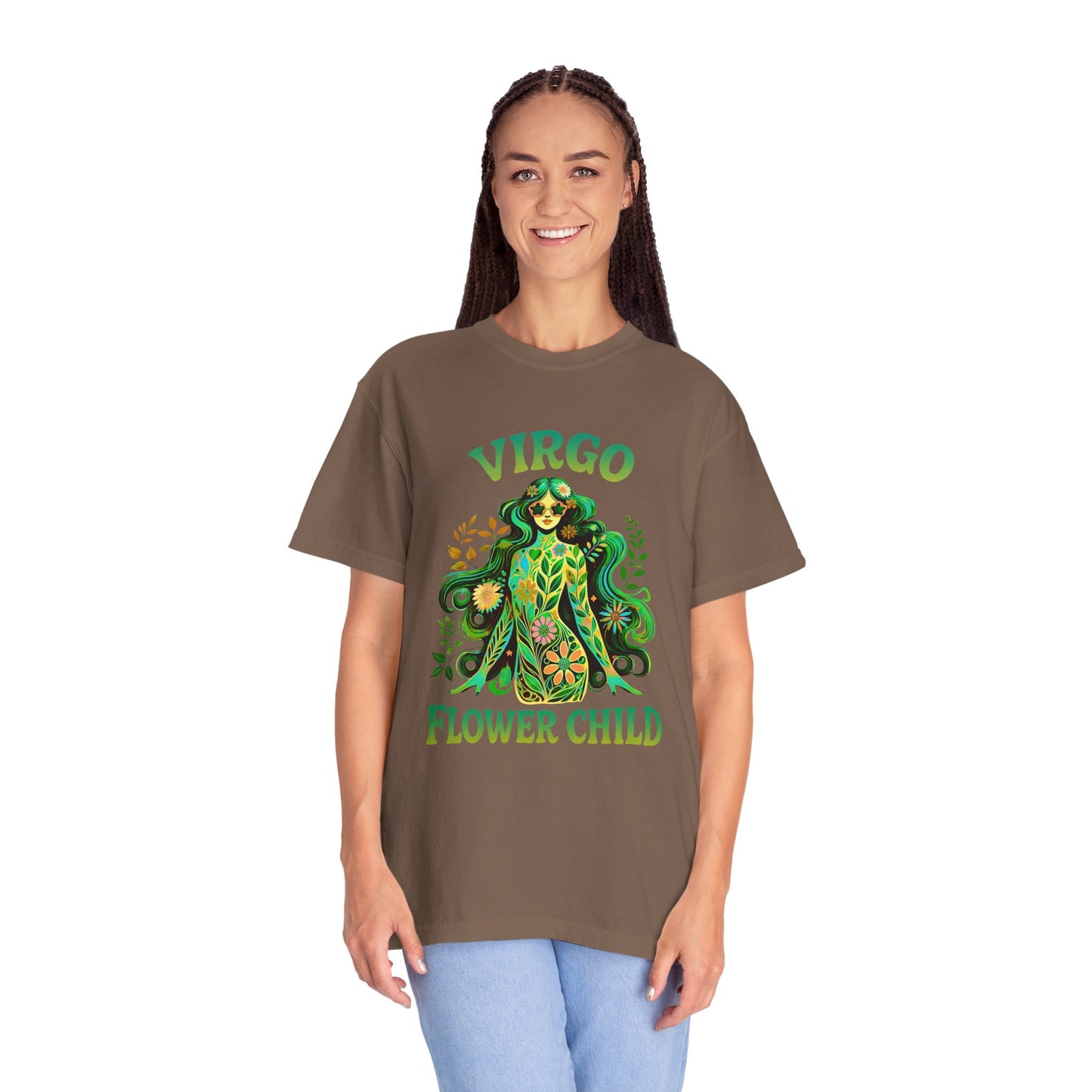 Virgo Flower Child – Vibrant Retro Zodiac Tee