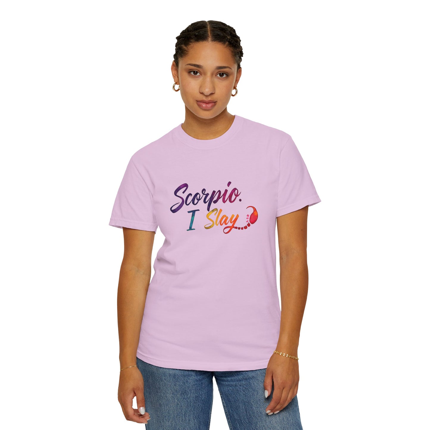 Scorpio I Slay Multicolor Tee – Wicked and Vibrant Zodiac Shirt