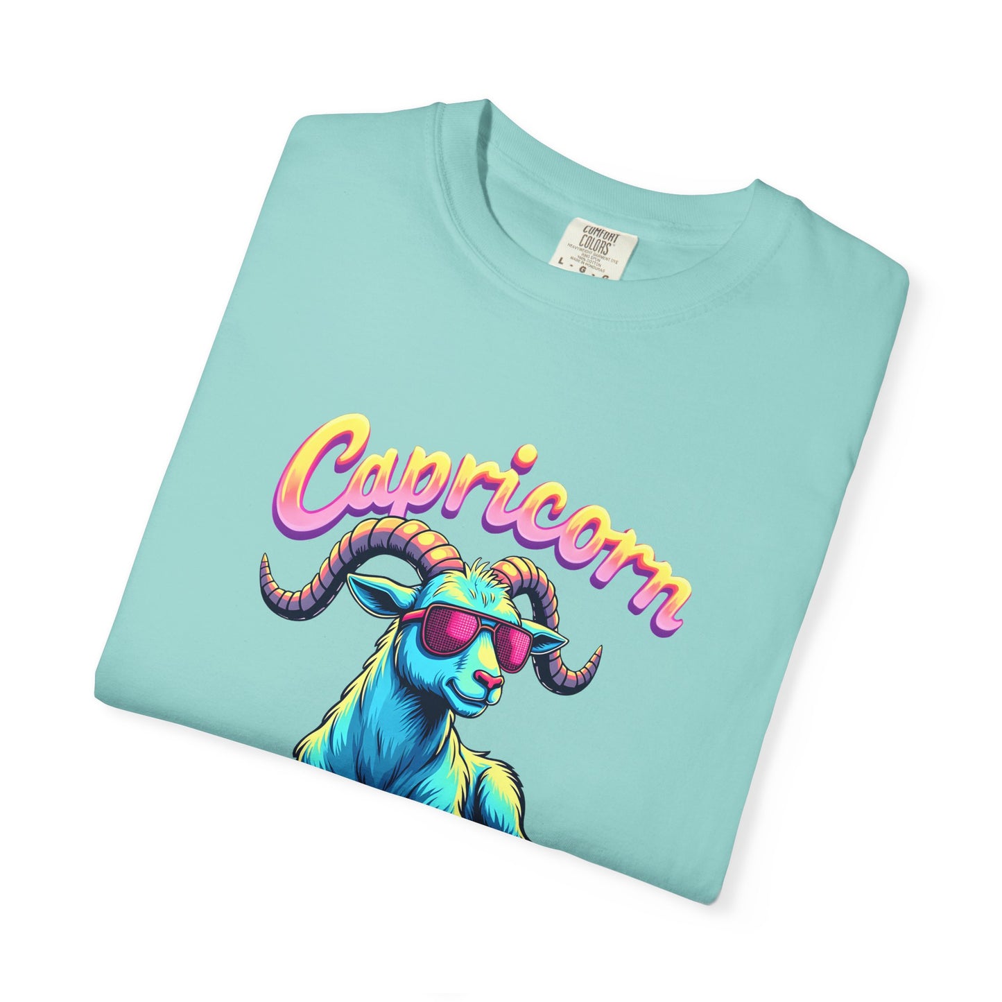 Capricorn G.O.A.T – Retro Neon Astrology Tee