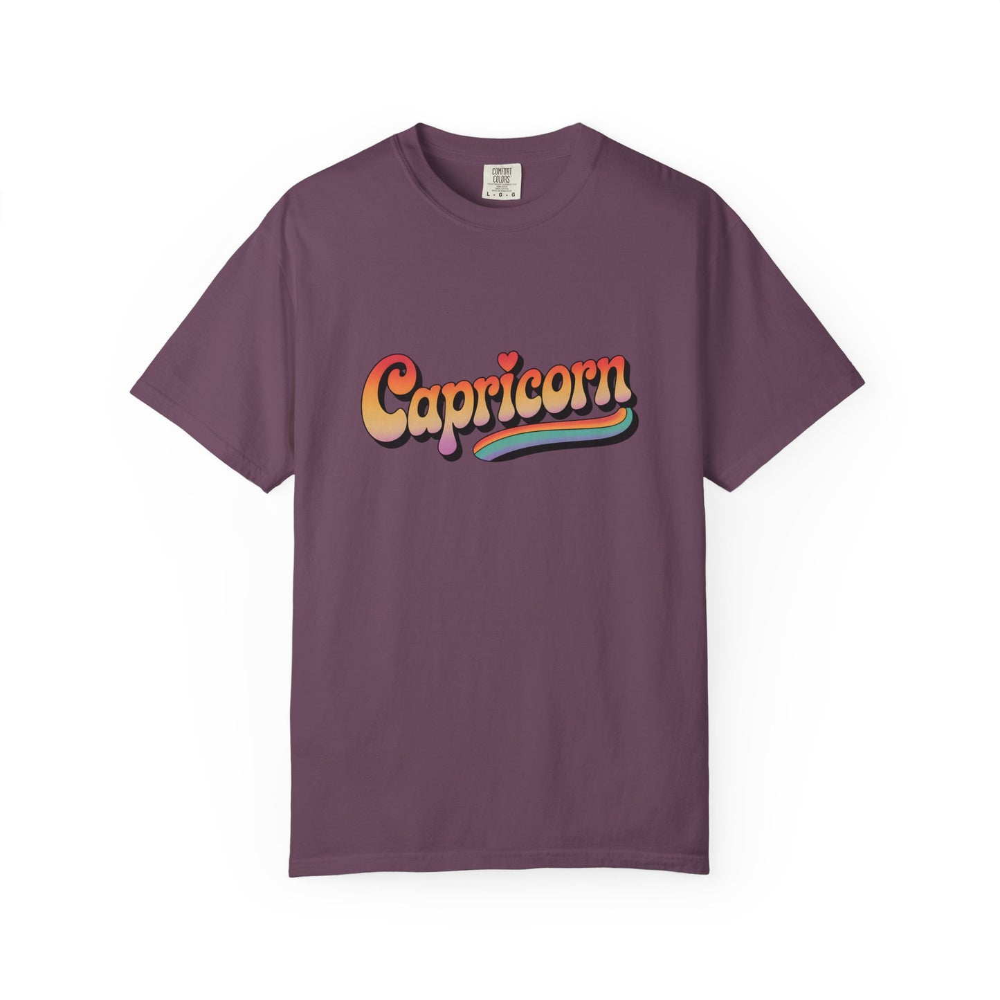 Capricorn – Retro Rainbow Groovy Zodiac Tee