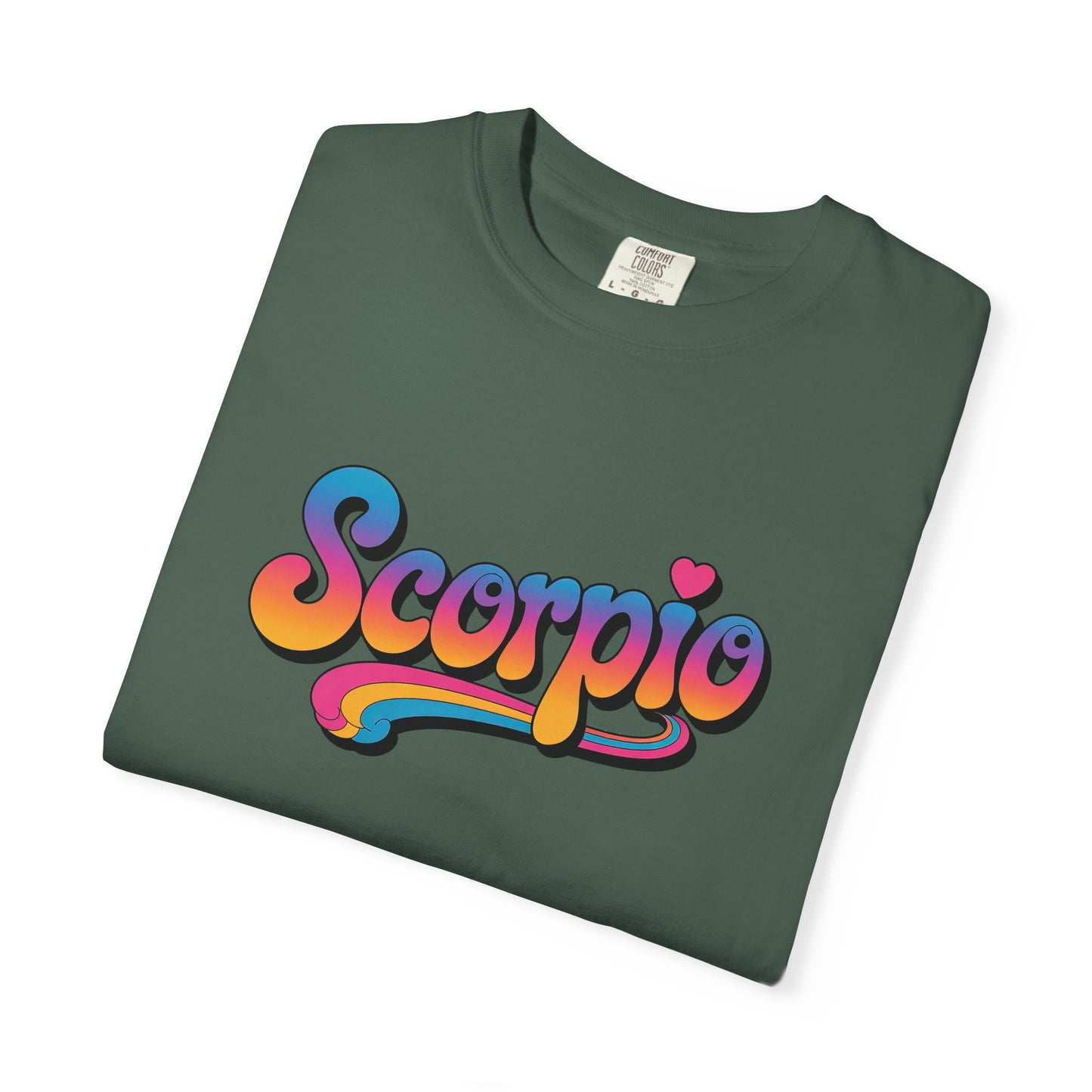 Scorpio Retro Groovy Tee – Multicolor Zodiac Shirt