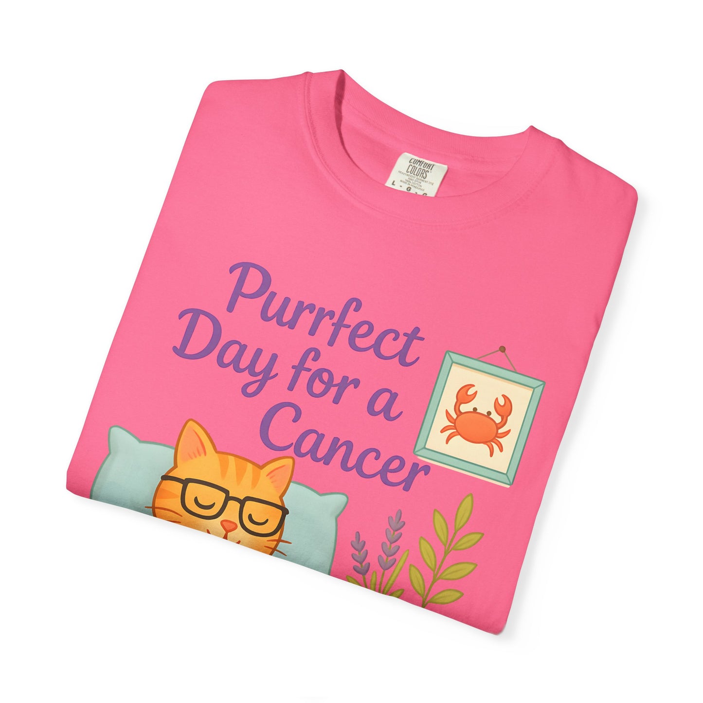 Purrfect Day for a Cancer – Funny Zodiac Cat Tee