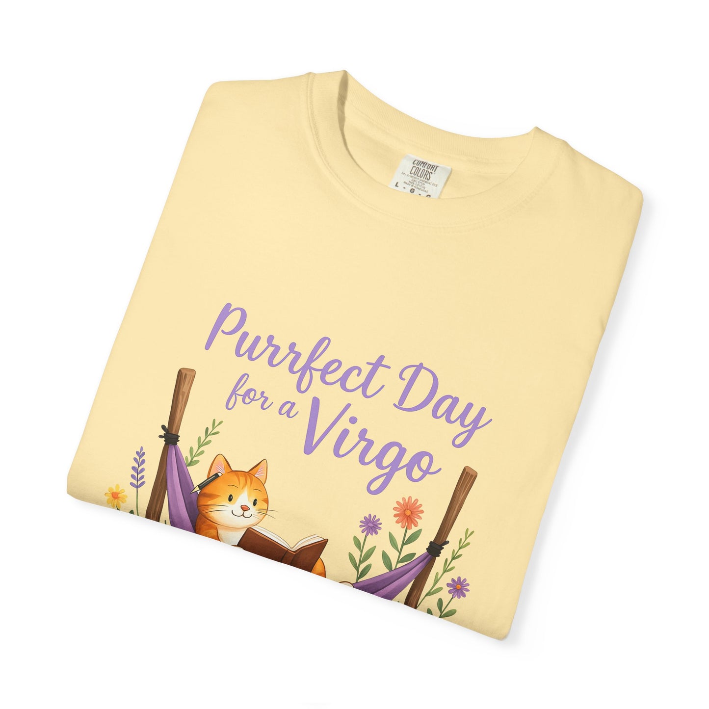 Purrfect Day for a Virgo Tee β Colorful Zodiac Cat Shirt