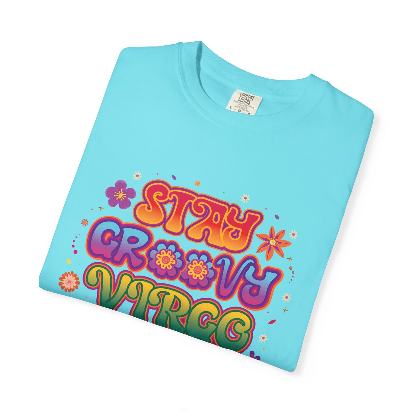 STAY GROOVY VIRGO – Retro Psychedelic Zodiac Tee